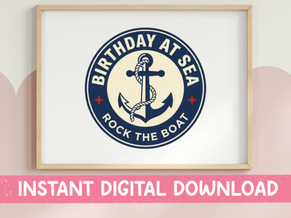 Birthday at Sea Rock the Boat SVG