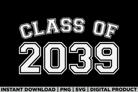 Class of 2039 Grow with Me School Tee Graphics