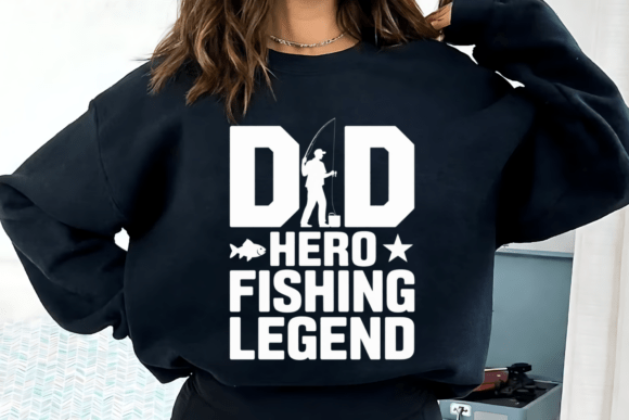 Dad Hero Fishing Legend SVG PNG Graphics