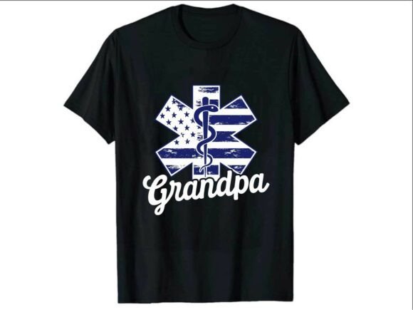 EMT Grandpa Pride Paramedic T-Shirt Graphics