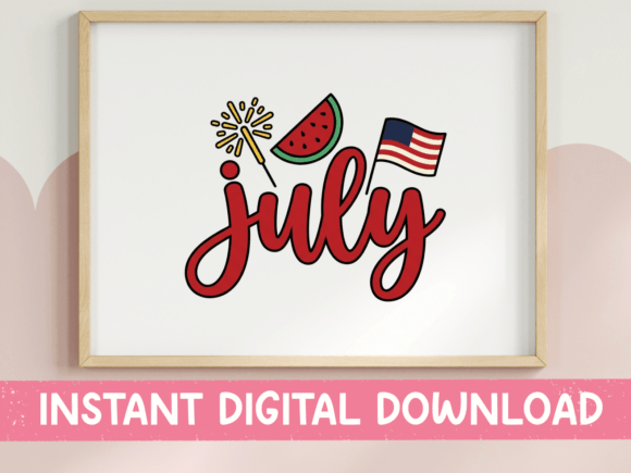 July Fourth Watermelon Patriotic SVG Graphics