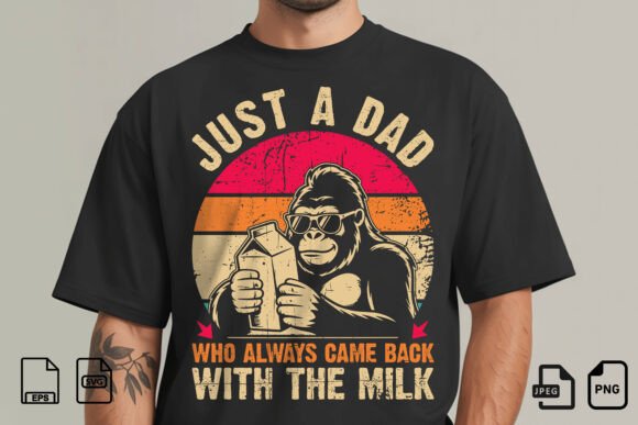 Just a Dad with the Milk SVG
