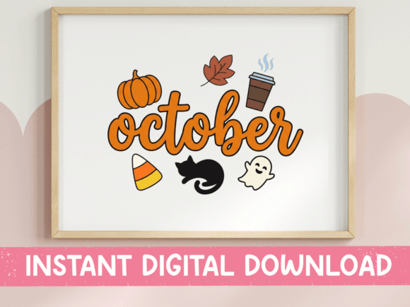 October Fall Halloween Doodle SVG Graphics