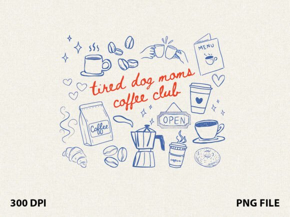 Tired Dog Moms Coffee Dog Mom T-Shirt