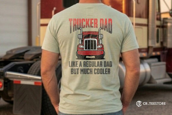Trucker Dad SVG: Graphics for T-Shirt Designs