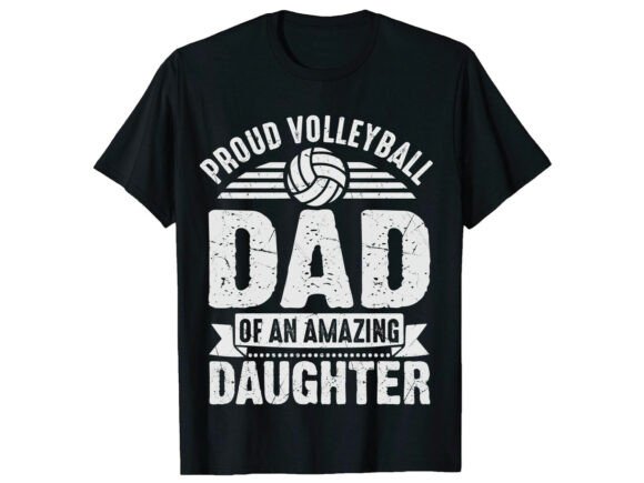 Volleyball Dad Daughter Father's Day T-Shirt Graphics